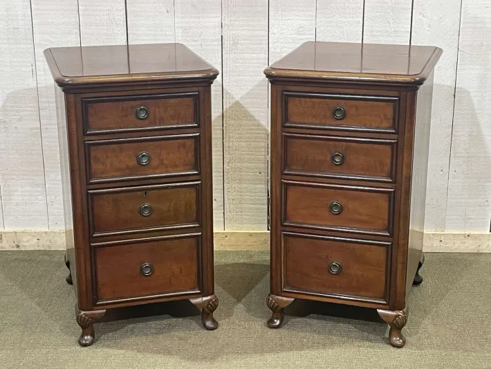 Pamono English Mahogany Bedside Tables, Early 20th Century, Set of 2 Clearance