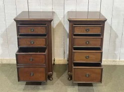 Pamono English Mahogany Bedside Tables, Early 20th Century, Set of 2 Clearance