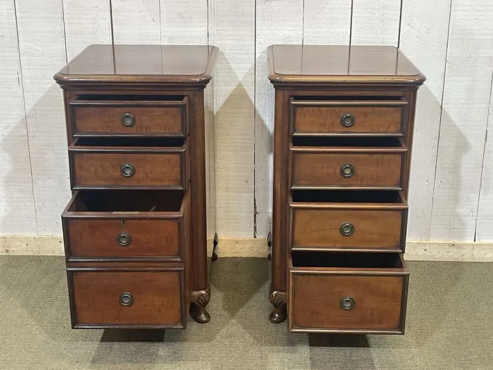 Pamono English Mahogany Bedside Tables, Early 20th Century, Set of 2 Clearance