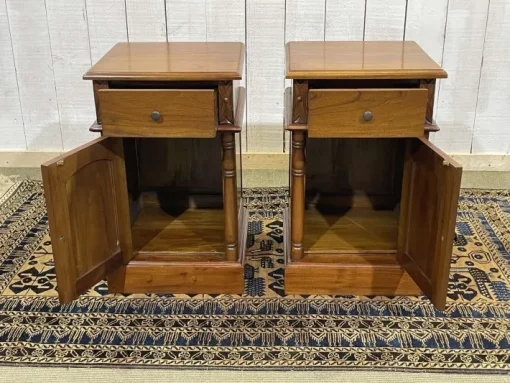 Pamono English Mahogany Bedside Tables, Set of 2 Best