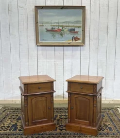 Pamono English Mahogany Bedside Tables, Set of 2 Best