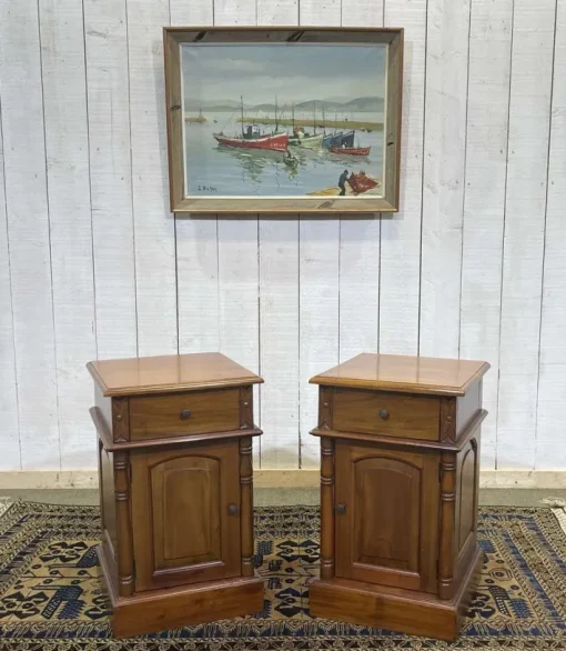 Pamono English Mahogany Bedside Tables, Set of 2 Best