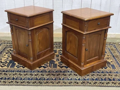 Pamono English Mahogany Bedside Tables, Set of 2 Best