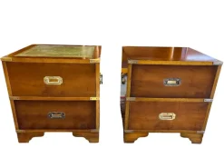 Pamono English Military Style Mahogany Side Tables, Set of 2 Sale