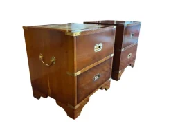 Pamono English Military Style Mahogany Side Tables, Set of 2 Sale