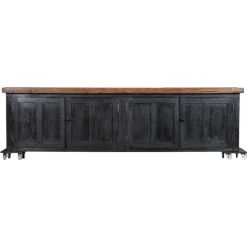 Pamono English Monumental Ebonised Pine Dresser Base, 19th Century Discount