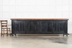 Pamono English Monumental Ebonised Pine Dresser Base, 19th Century Discount