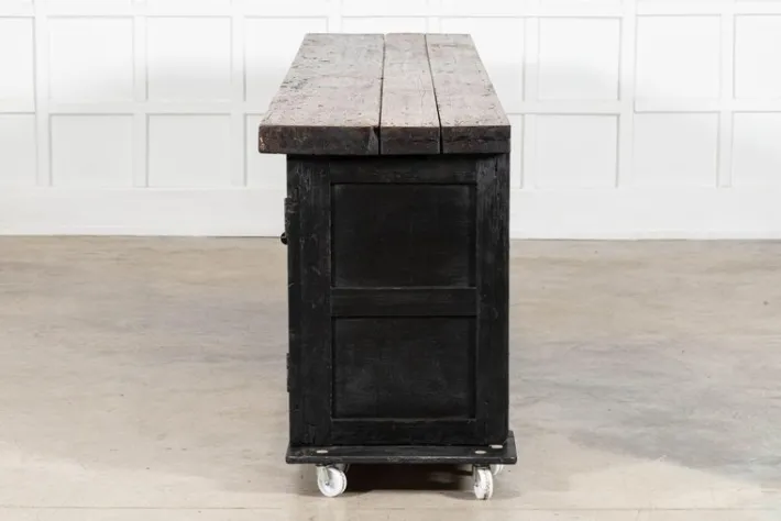 Pamono English Monumental Ebonised Pine Dresser Base, 19th Century Discount