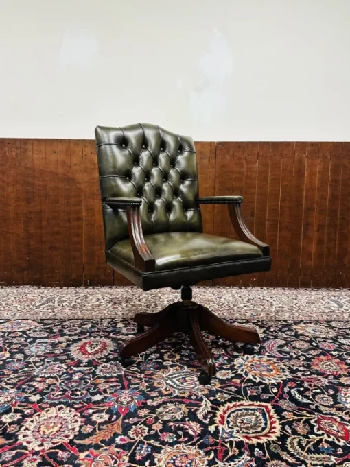 Pamono English President Chair in Olive Green Outlet