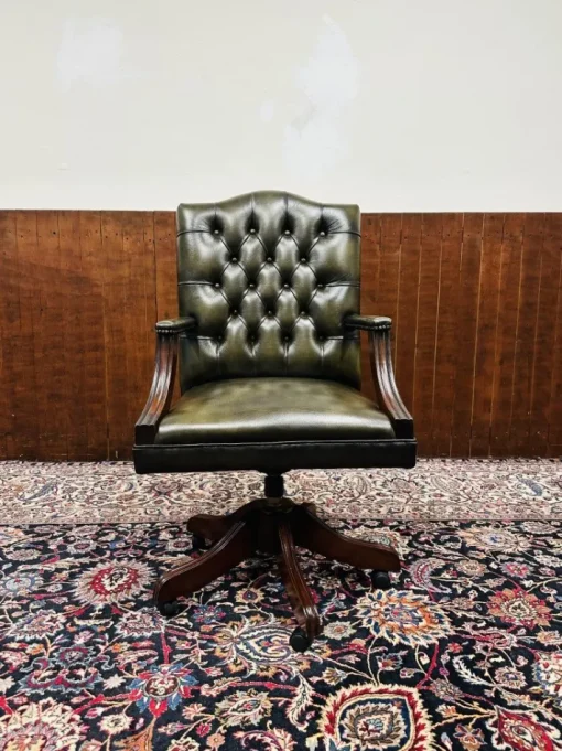 Pamono English President Chair in Olive Green Outlet