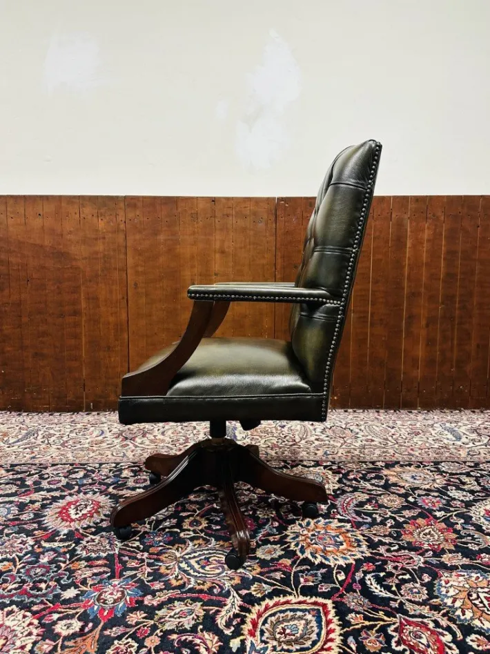 Pamono English President Chair in Olive Green Outlet