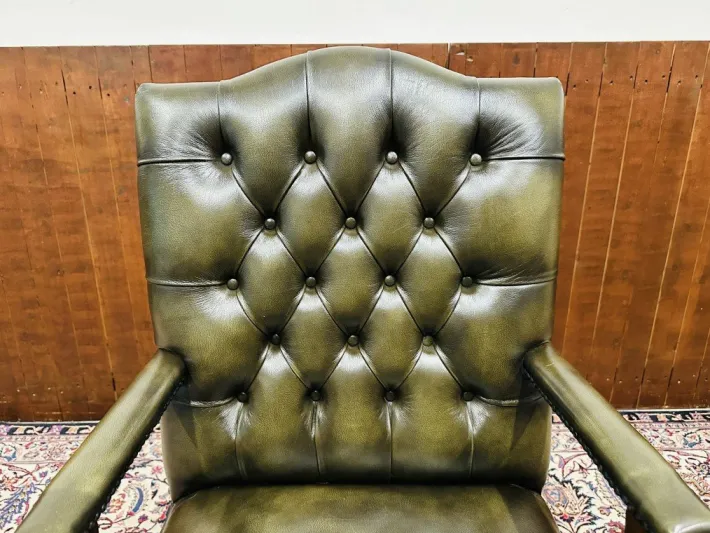 Pamono English President Chair in Olive Green Outlet