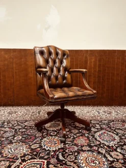 Pamono English President Chair in Leather Best
