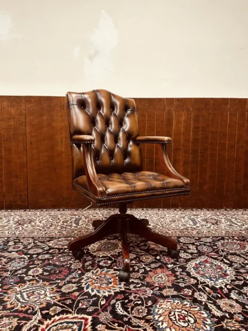 Pamono English President Chair in Leather Best