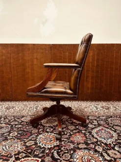 Pamono English President Chair in Leather Best