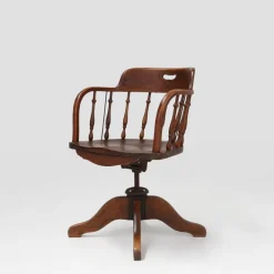 Pamono English Swivel-Base Captain Desk Chair, 1850s Best