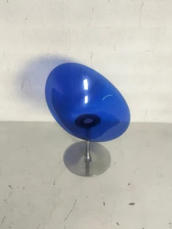 Pamono Eros Swivel Blue Chair by Philippe Starck for Kartell, 1990s