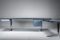 Pamono Executive Writing Desk in Oak and Leather by Warren Platner for Knoll, 1960s New