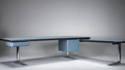 Pamono Executive Writing Desk in Oak and Leather by Warren Platner for Knoll, 1960s New