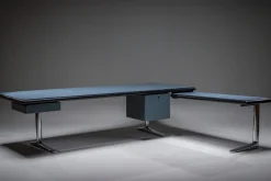 Pamono Executive Writing Desk in Oak and Leather by Warren Platner for Knoll, 1960s New