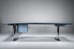 Pamono Executive Writing Desk in Oak and Leather by Warren Platner for Knoll, 1960s New