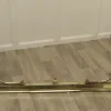 Pamono Extending Brass and Leather Club Fender, 1890s