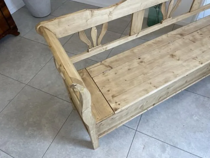 Pamono Farm Bench in Natural Wood New