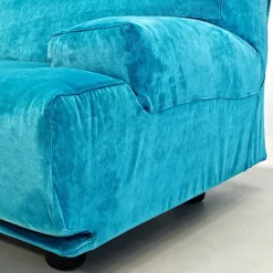 Pamono Fiandra Corner Modular Sofa in Blue Velvet by Vico Magistretti for Cassina, 1980s, Set of 4 Discount