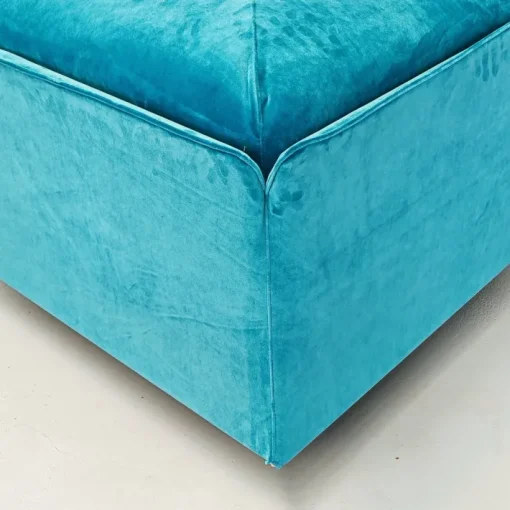 Pamono Fiandra Corner Modular Sofa in Blue Velvet by Vico Magistretti for Cassina, 1980s, Set of 4 Discount