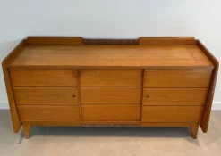 Pamono Fir and Rattan Sideboard Online