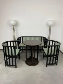 Pamono Fledermaus Seating Group attributed to Josef Hoffmann for Wittmann Wien, 1950s, Set of 3 Best