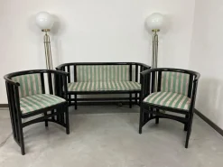 Pamono Fledermaus Seating Group attributed to Josef Hoffmann for Wittmann Wien, 1950s, Set of 3 Best