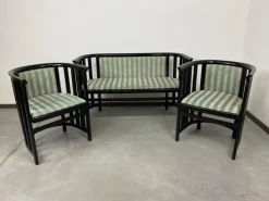Pamono Fledermaus Seating Group attributed to Josef Hoffmann for Wittmann Wien, 1950s, Set of 3 Best
