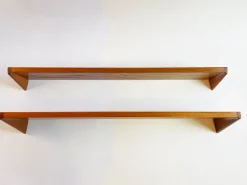 Pamono Floating Shelves in Teak attributed to Kai Kristiansen, Denmark, 1960s, Set of 2 Best