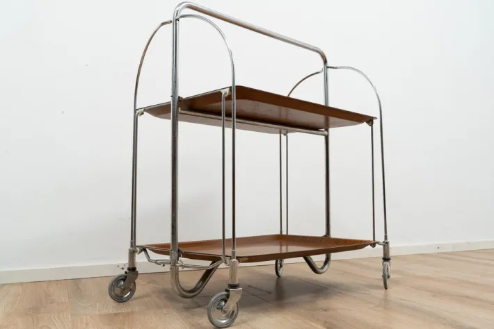 Pamono Foldable Serving Trolley by Bremshey & Co., 1960s Outlet