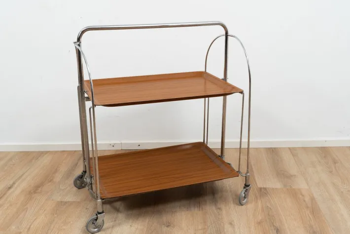 Pamono Foldable Serving Trolley by Bremshey & Co., 1960s Outlet