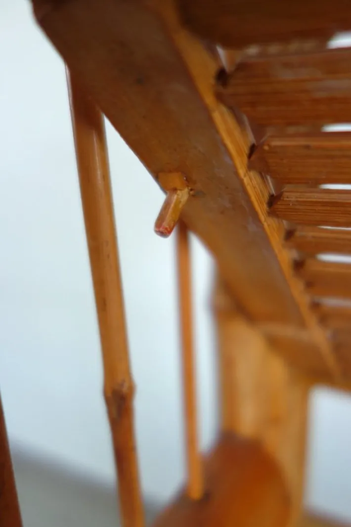 Pamono Folding Bamboo Shelf, 1950s Sale