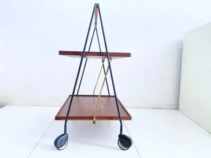 Pamono Folding Serving Trolley in Teak from Ilse Möbel, 1960s Online