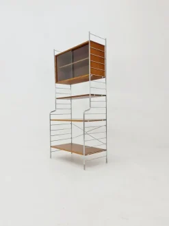 Pamono Free Standing String Shelf-System with Cabinet in Teak from WHB Germany, 1950s Discount