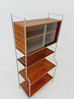 Pamono Free Standing String Shelf-System with Cabinet in Teak from WHB Germany, 1950s Discount