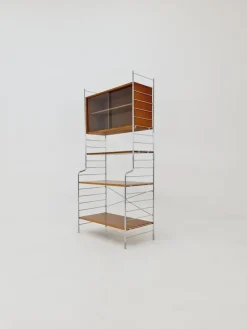 Pamono Free Standing String Shelf-System with Cabinet in Teak from WHB Germany, 1950s Discount