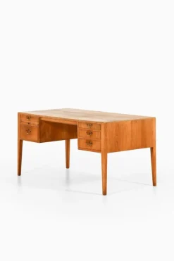 Pamono Freestanding Desk in Oak and Brass, 1960s Sale