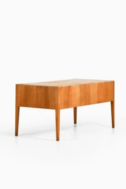 Pamono Freestanding Desk in Oak and Brass, 1960s Sale