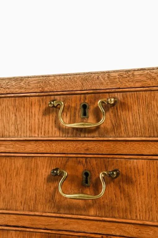 Pamono Freestanding Desk in Oak and Brass, 1960s Sale