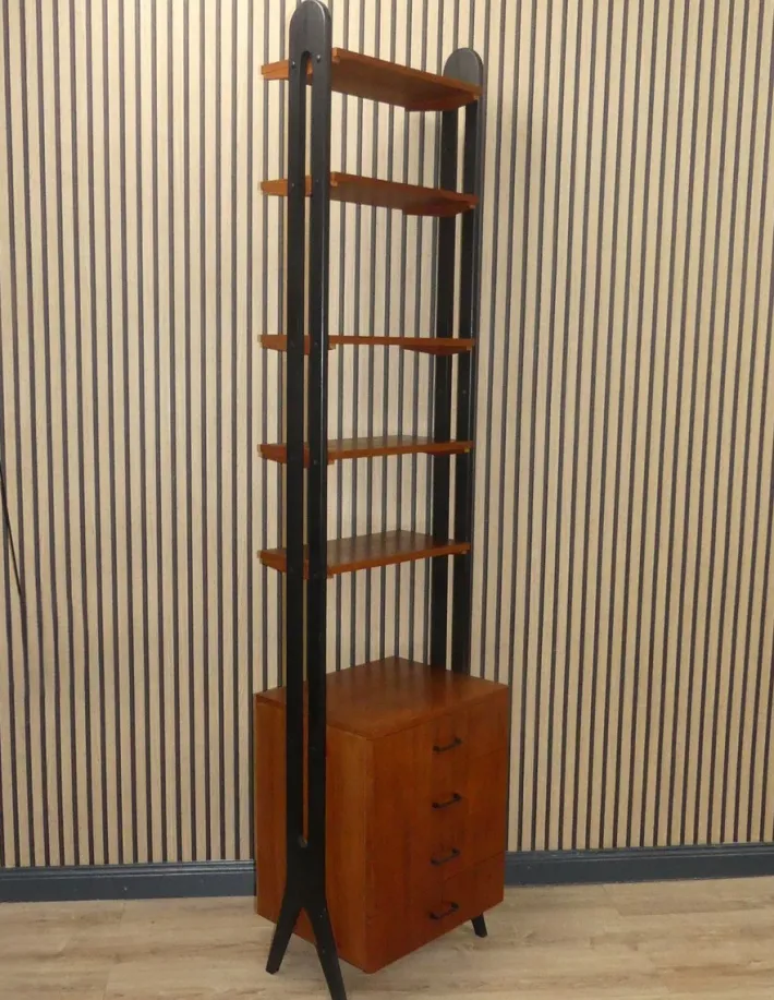 Pamono Freestanding Teak Shelf, 1960s Outlet