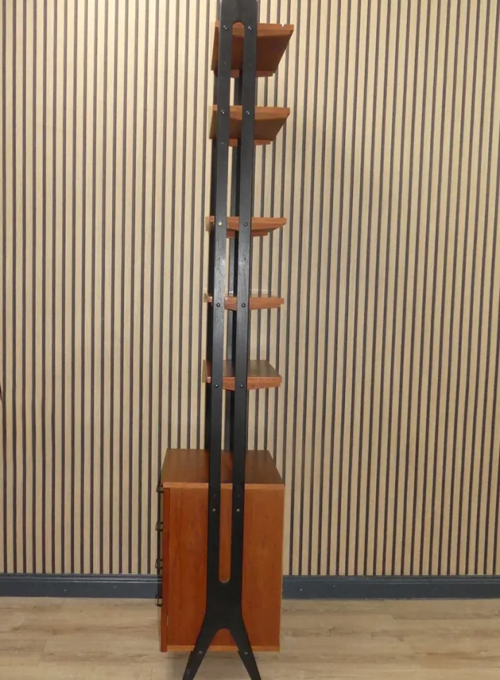 Pamono Freestanding Teak Shelf, 1960s Outlet