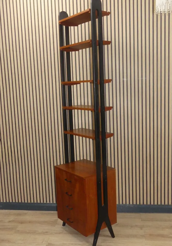Pamono Freestanding Teak Shelf, 1960s Outlet
