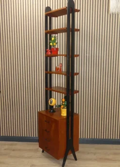 Pamono Freestanding Teak Shelf, 1960s Outlet