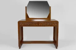 Pamono French Art Deco Dressing Table in Carved Walnut, 1930 Best