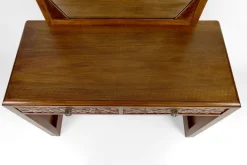 Pamono French Art Deco Dressing Table in Carved Walnut, 1930 Best